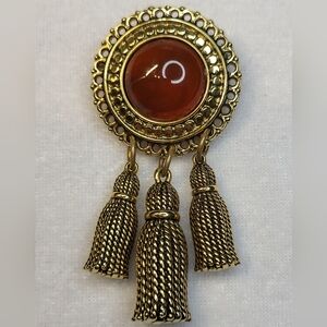 Vintage Victorian Revival Style Tassel Brooch / Pin